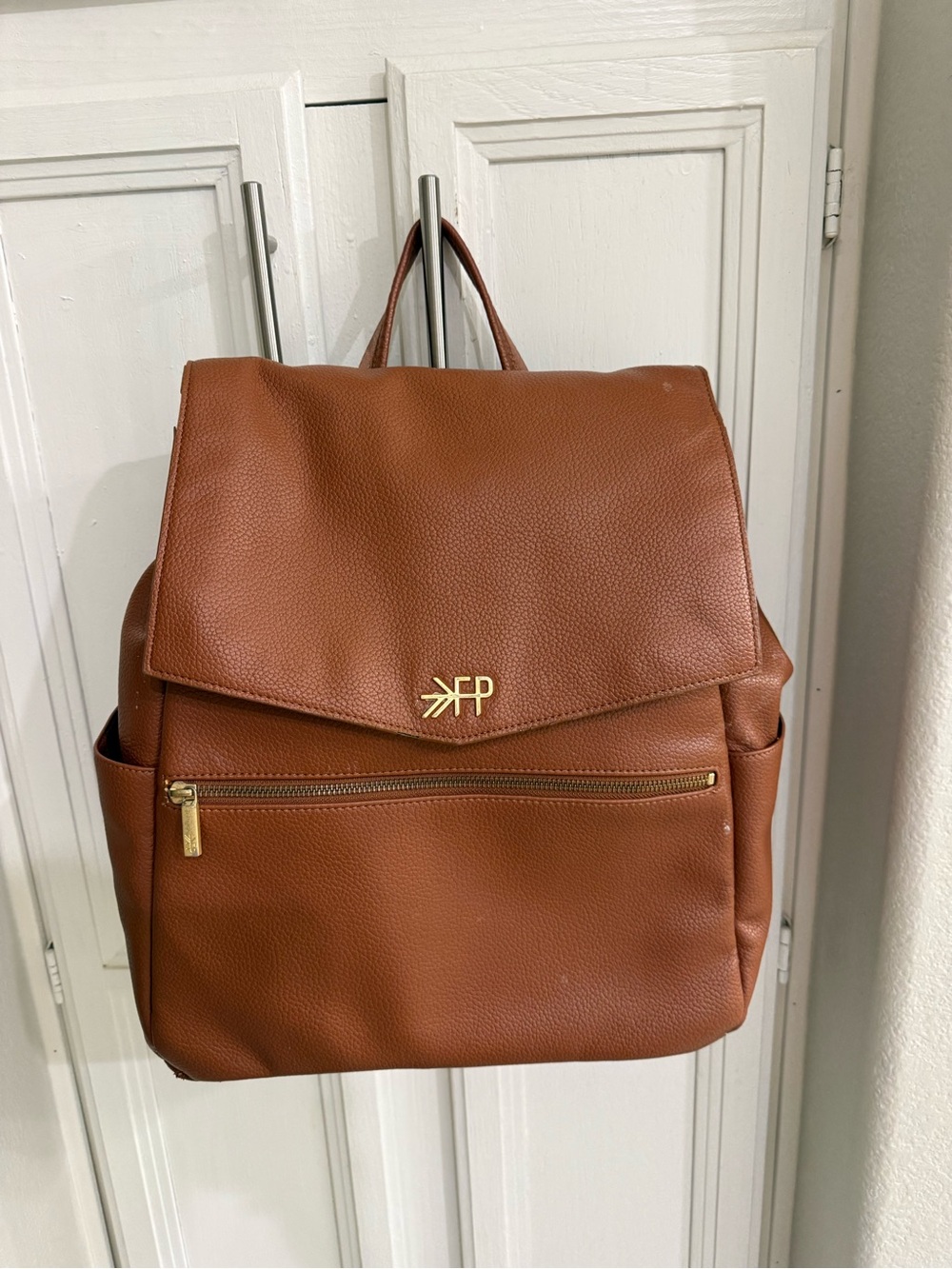 Freshly Picked Classic Cognac Diaper Bag Backpack Brown